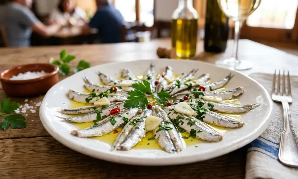 Traditional dish of Granada: Boquerones de la Costa Tropical