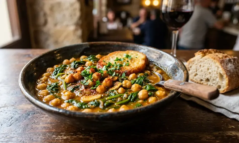 Traditional dish of Granada: Espinacas con Garbanzos