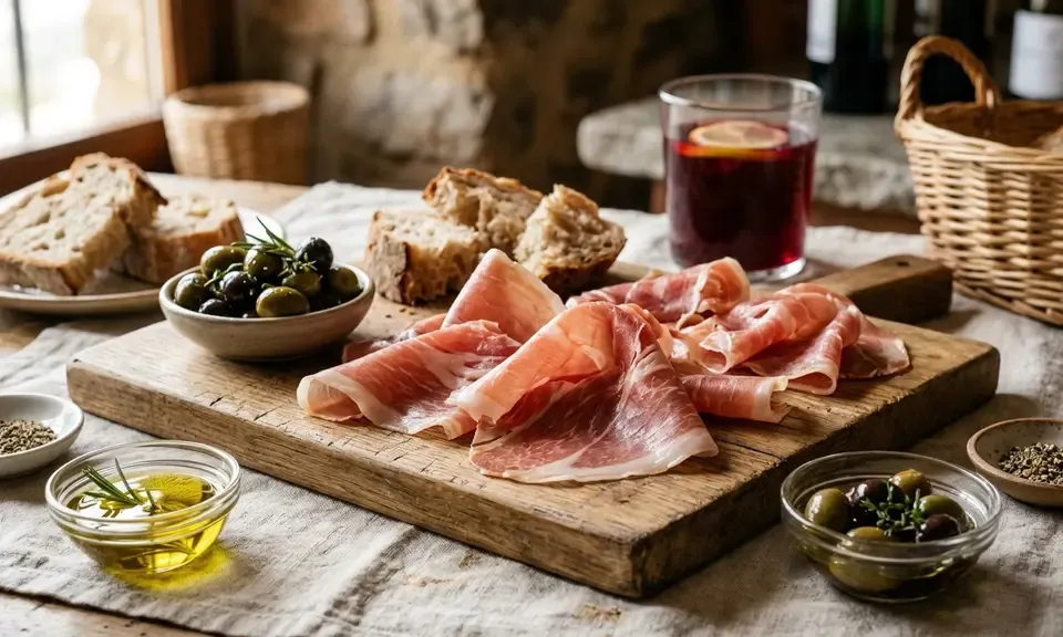 Traditional dish of Granada: Jamón de Trevélez