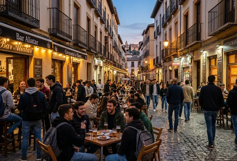 The Universidad neighborhood in Granada