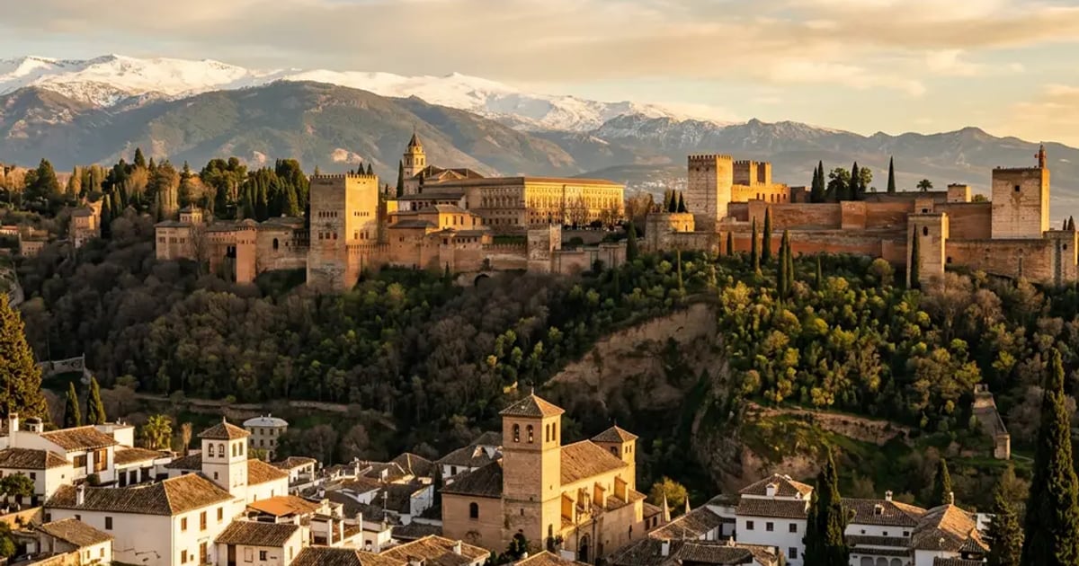 The Alhambra palace complex in Granada, Spain
